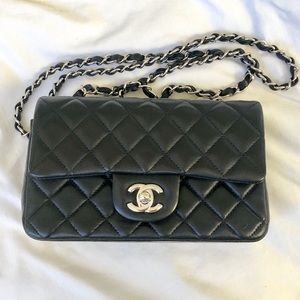 Chanel Mini Flap SHW Black